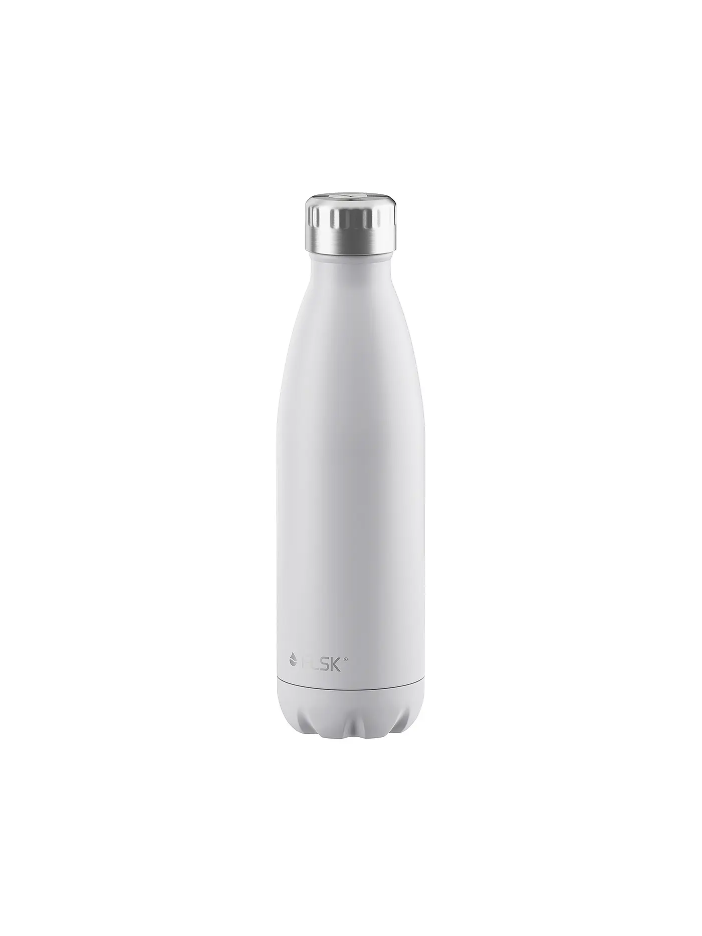 FLSK | Isolierflasche - Thermosflasche 0,5l Edelstahl White | 